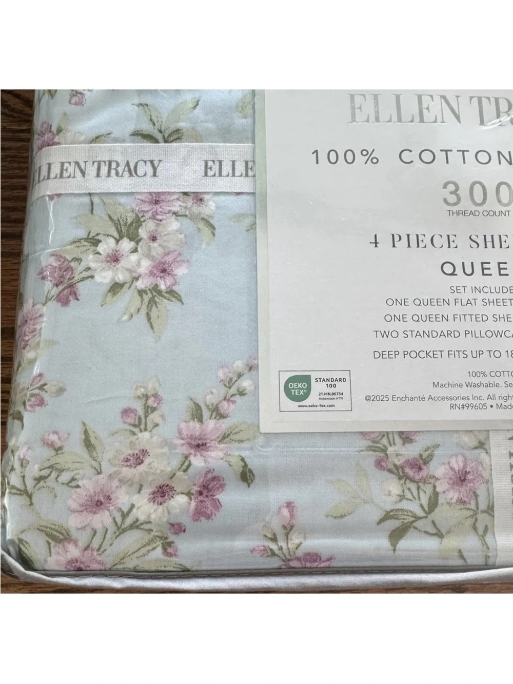Beautiful QUEEN 4 Pc Sheet Set ~ 300TC Cotton Sateen ~ Deep Pocket Floral
